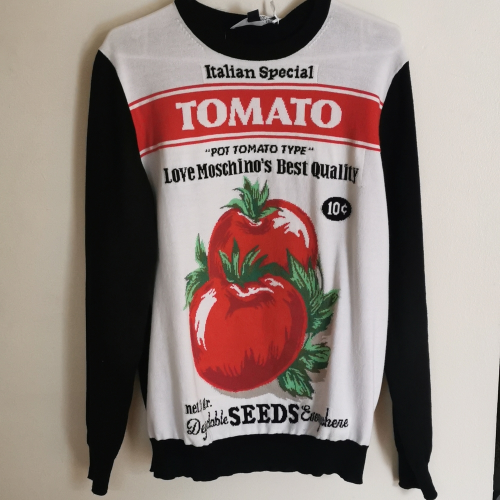 Love Moschino tomato sweater/sweatshirt/shirt brand new with tags!